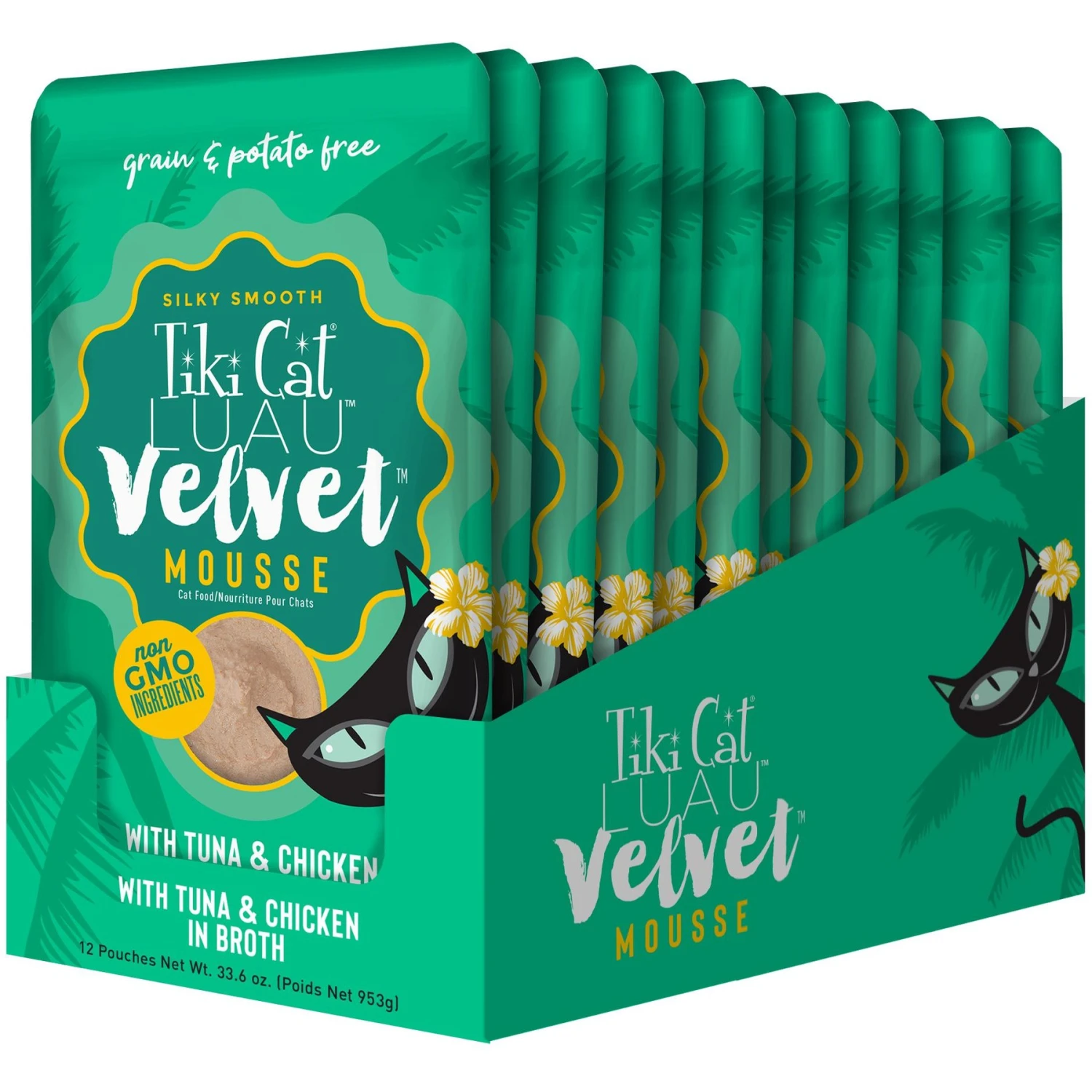Tiki Cat Luau Velvet Mousse Tuna & Chicken Grain-Free Wet Cat Food, 2.8-oz Pouch, Case Of 12 6 Tiki Cat Luau Velvet Mousse Tuna & Chicken Grain-Free Wet Cat Food, 2.8-oz Pouch, Case Of 12 - Image 4