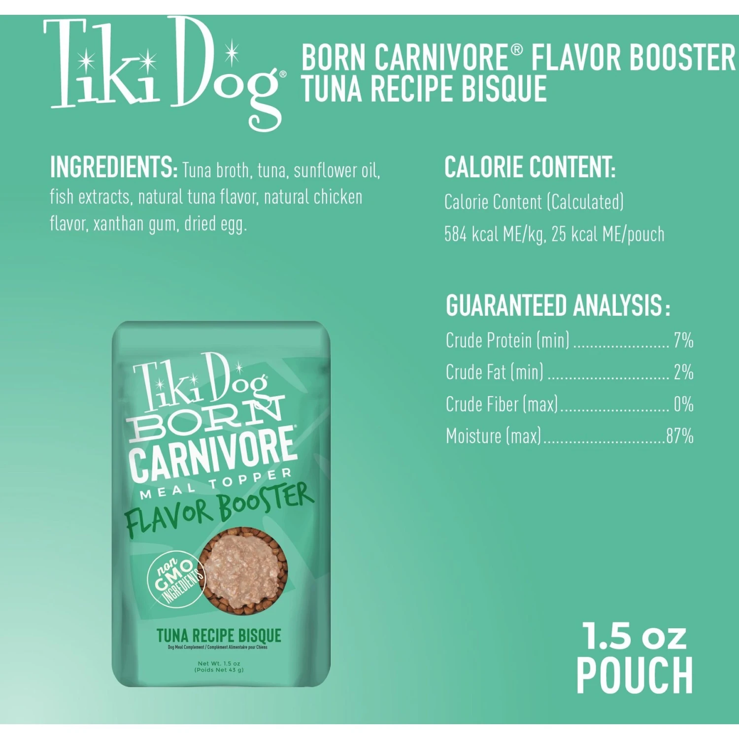 Tiki Dog Born Carnivore Flavor Booster Tuna Bisque Non-GMO Wet Dog Food Topper 6 Tiki Dog Born Carnivore Flavor Booster Tuna Bisque Non-GMO Wet Dog Food Topper - Image 4