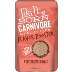 Tiki Dog Born Carnivore Flavor Booster Beef Bisque Non-GMO Wet Dog Food Topper