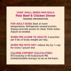 Wellness CORE Grain-Free Small Breed Mini Meals Beef & Chicken Pate Dog Food Pouches -Blue Buffalo Shop 145500 PT5. AC SS1800 V1611770477