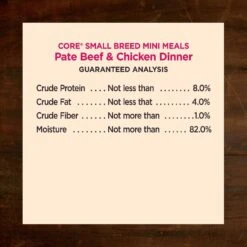 Wellness CORE Grain-Free Small Breed Mini Meals Beef & Chicken Pate Dog Food Pouches -Blue Buffalo Shop 145500 PT6. AC SS1800 V1611772659