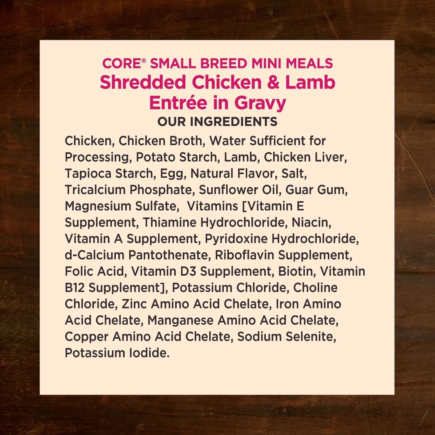 Wellness CORE Grain-Free Small Breed Mini Meals Shredded Chicken & Lamb In Gravy Dog Food Pouches 7 Wellness CORE Grain-Free Small Breed Mini Meals Shredded Chicken & Lamb In Gravy Dog Food Pouches - Image 5