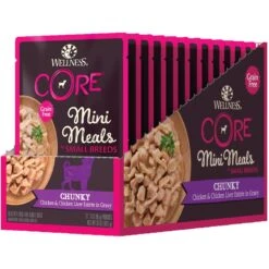Wellness CORE Grain-Free Small Breed Mini Meals Chunky Chicken & Chicken Liver In Gravy Dog Food Pouches -Blue Buffalo Shop 145506 PT8. AC SS1800 V1598305077