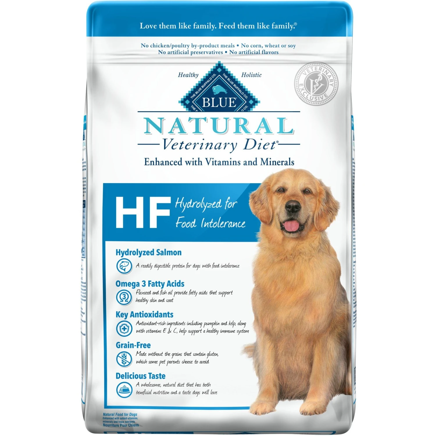 Blue Buffalo Natural Veterinary Diet HF Hydrolyzed For Food Intolerance Grain-Free Dry Dog Food 3 Blue Buffalo Natural Veterinary Diet HF Hydrolyzed For Food Intolerance Grain-Free Dry Dog Food