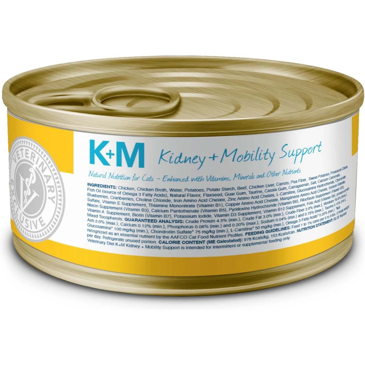 Blue Buffalo Natural Veterinary Diet K+M Kidney + Mobility Support Grain-Free Wet Cat Food 4 Blue Buffalo Natural Veterinary Diet K+M Kidney + Mobility Support Grain-Free Wet Cat Food - Image 2