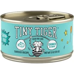 Tiny Tiger Chunks In Gravy Seafood Recipe Grain-Free Canned Cat Food 17 Tiny Tiger Chunks In Gravy Seafood Recipe Grain-Free Canned Cat Food -Blue Buffalo Shop 147756 PT8. AC SS1800 V1556803637