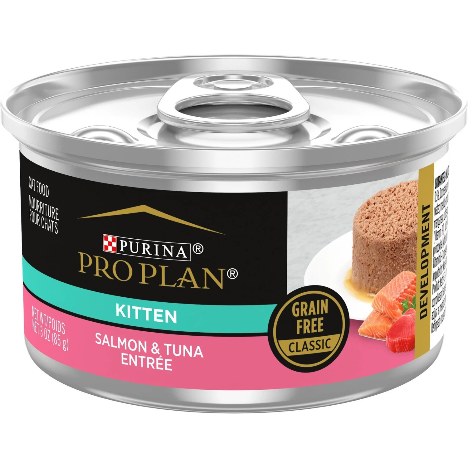 Purina Pro Plan Classic Salmon & Tuna Grain-Free Kitten Entree Canned Cat Food 3 Purina Pro Plan Classic Salmon & Tuna Grain-Free Kitten Entree Canned Cat Food