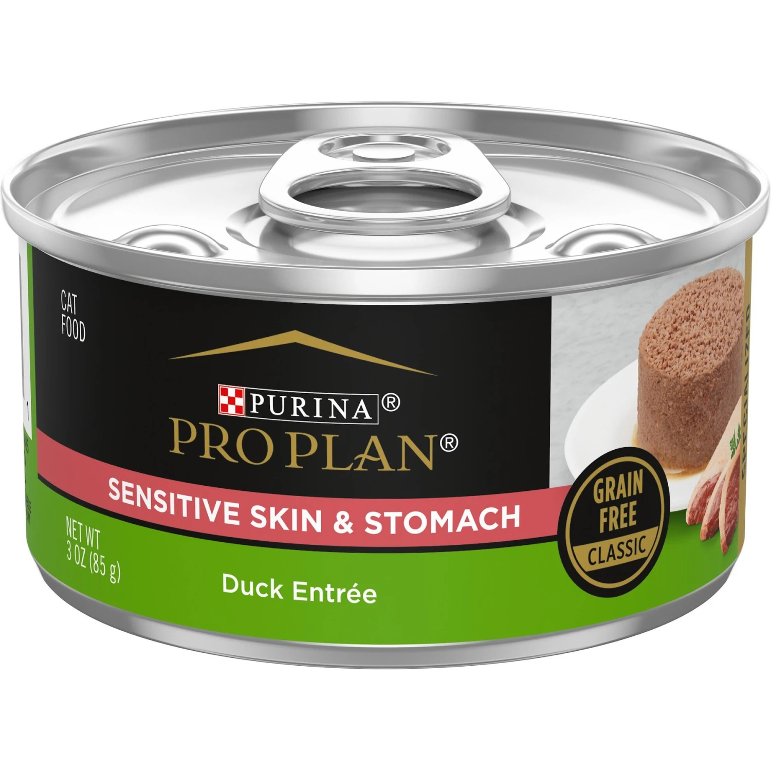 Purina Pro Plan Focus Sensitive Skin & Stomach Classic Duck Grain-Free Entree Canned Cat Food 3 Purina Pro Plan Focus Sensitive Skin & Stomach Classic Duck Grain-Free Entree Canned Cat Food