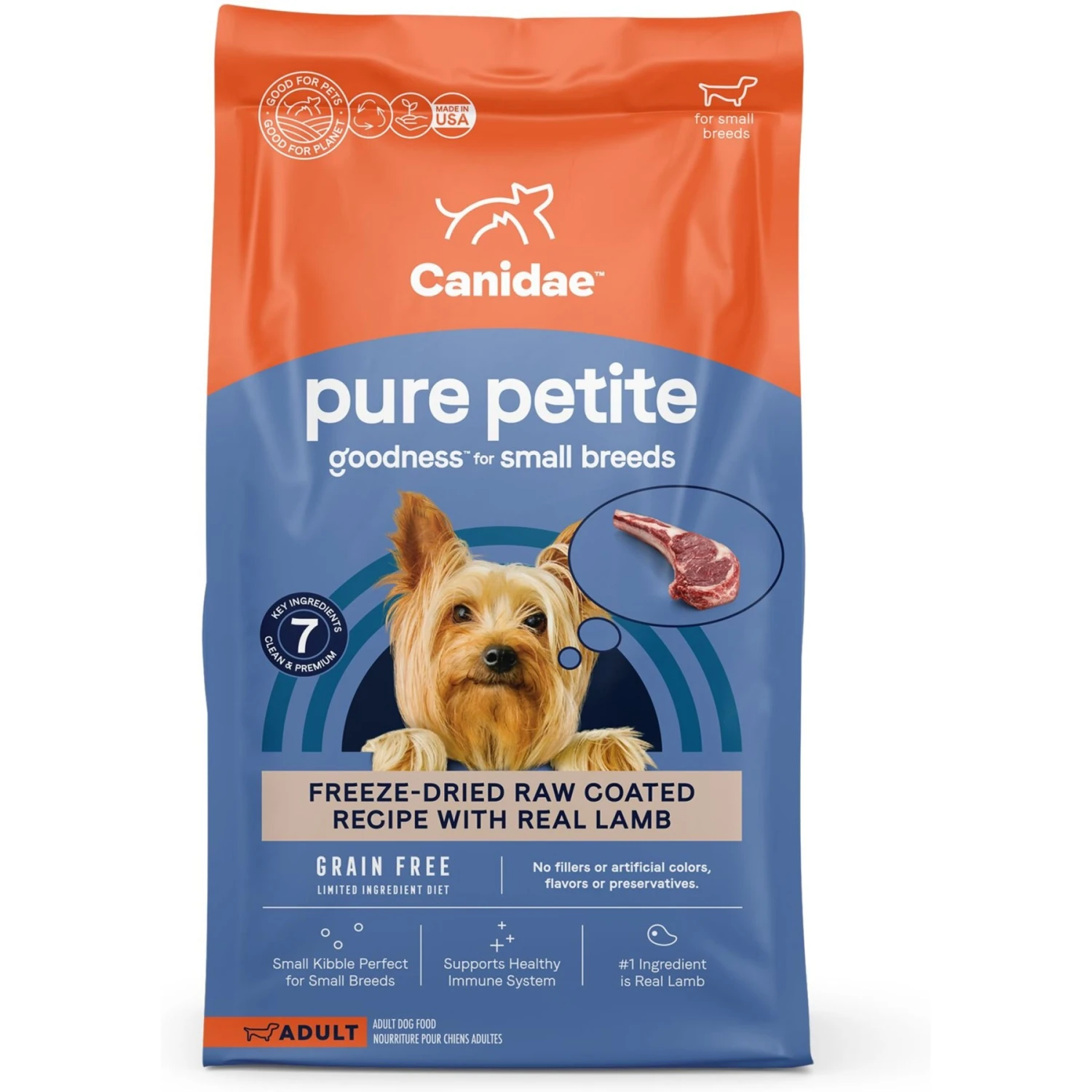 CANIDAE PURE Petite Adult Small Breed Grain-Free With Lamb Dry Dog Food 3 CANIDAE PURE Petite Adult Small Breed Grain-Free With Lamb Dry Dog Food