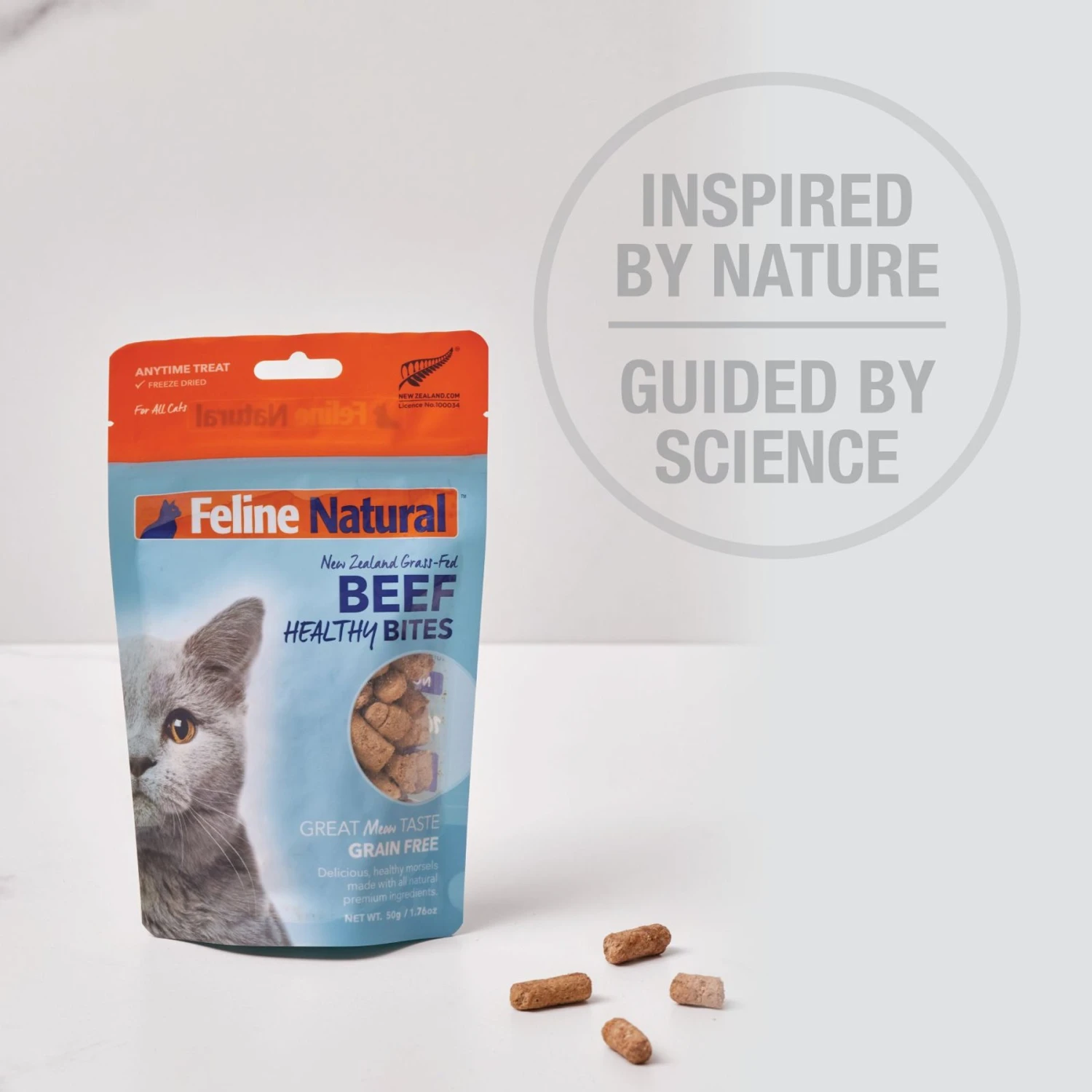 Feline Natural Beef Healthy Bites Grain-Free Freeze-Dried Cat Treats, 1.76-oz Bag 9 Feline Natural Beef Healthy Bites Grain-Free Freeze-Dried Cat Treats, 1.76-oz Bag - Image 7
