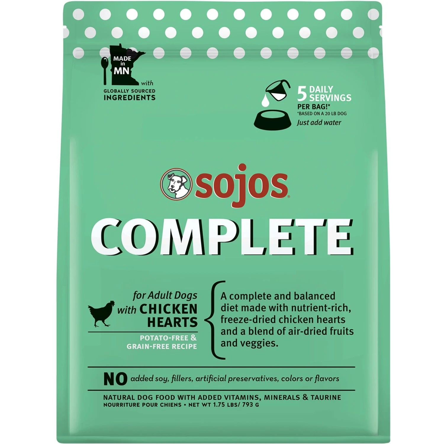 Sojos Complete Chicken Recipe Adult Freeze-Dried Grain-Free Raw Dog Food 3 Sojos Complete Chicken Recipe Adult Freeze-Dried Grain-Free Raw Dog Food