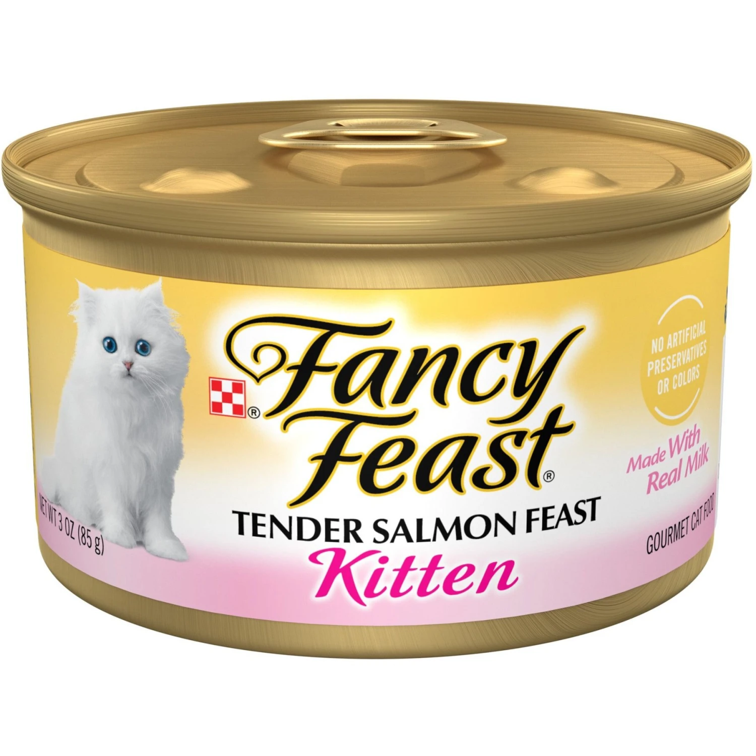 Fancy Feast Kitten Tender Salmon Feast Canned Cat Food 3 Fancy Feast Kitten Tender Salmon Feast Canned Cat Food