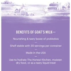 The Honest Kitchen Daily Boosters Instant Goat's Milk With Probiotics For Dogs -Blue Buffalo Shop 150272 PT2. AC SS1800 V1659908787