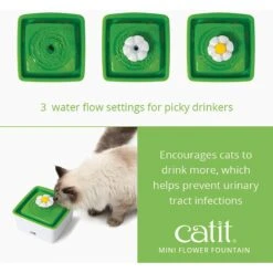 Catit Mini Flower Plastic Cat Fountain 12 Catit Mini Flower Plastic Cat Fountain -Blue Buffalo Shop 151264 PT3. AC SS1800 V1628020012