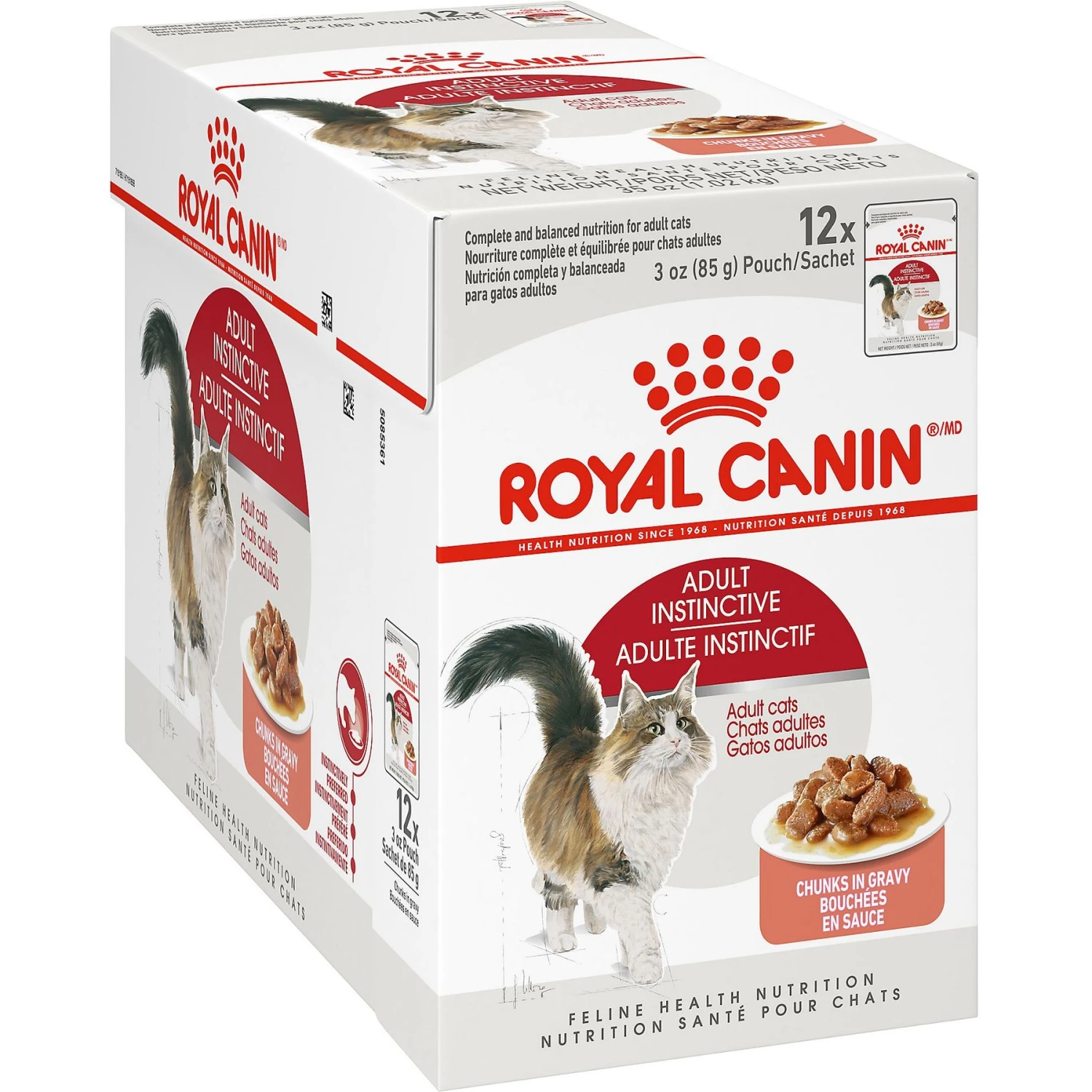 Royal Canin Feline Health Nutrition Adult Instinctive Chunks In Gravy Cat Food Pouch 3 Royal Canin Feline Health Nutrition Adult Instinctive Chunks In Gravy Cat Food Pouch