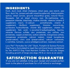 Lucy Pet Products Formulas For Life Grain-Free Duck, Pumpkin & Quinoa Formula Dry Dog Food -Blue Buffalo Shop 151349 PT6. AC SS1800 V1581708780