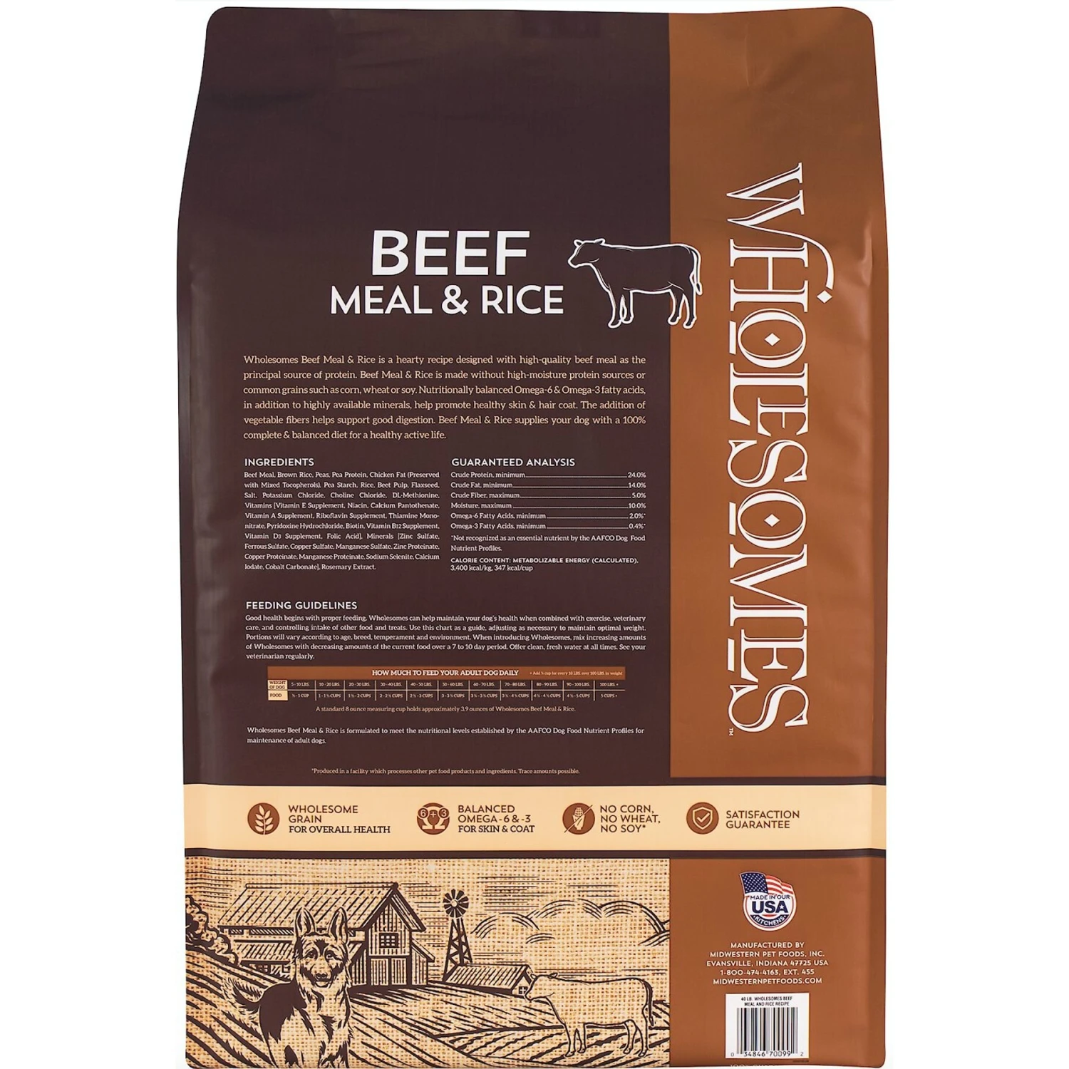 Wholesomes Beef Meal & Rice Formula Dry Dog Food 4 Wholesomes Beef Meal & Rice Formula Dry Dog Food - Image 2
