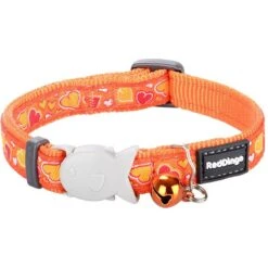 Red Dingo Breezy Love Nylon Breakaway Cat Collar With Bell