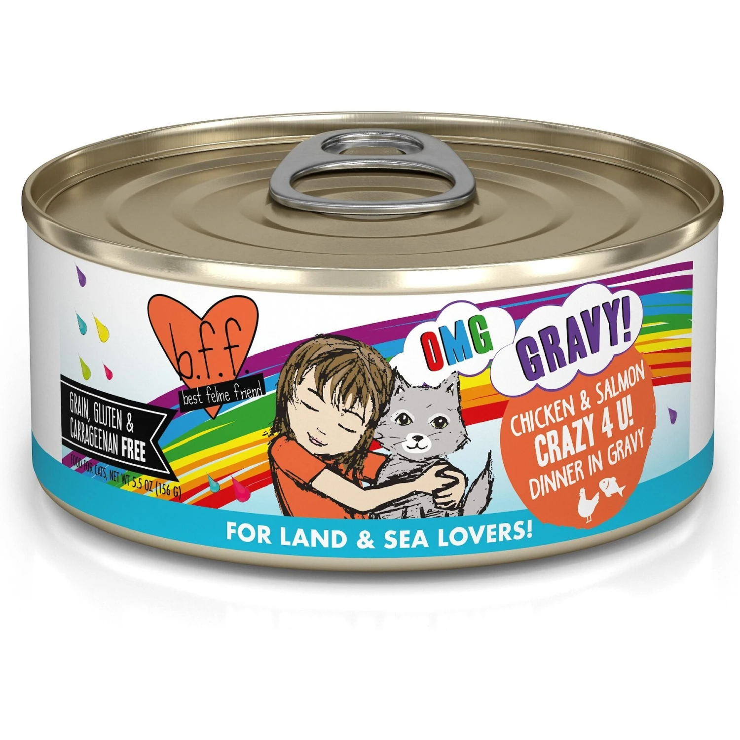 BFF OMG Crazy 4 U! Chicken & Salmon Dinner In Gravy Grain-Free Canned Cat Food 3 BFF OMG Crazy 4 U! Chicken & Salmon Dinner In Gravy Grain-Free Canned Cat Food