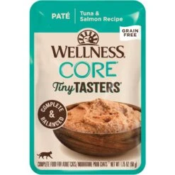 Wellness CORE Tiny Tasters Tuna & Salmon Pate Grain-Free Cat Food Pouches