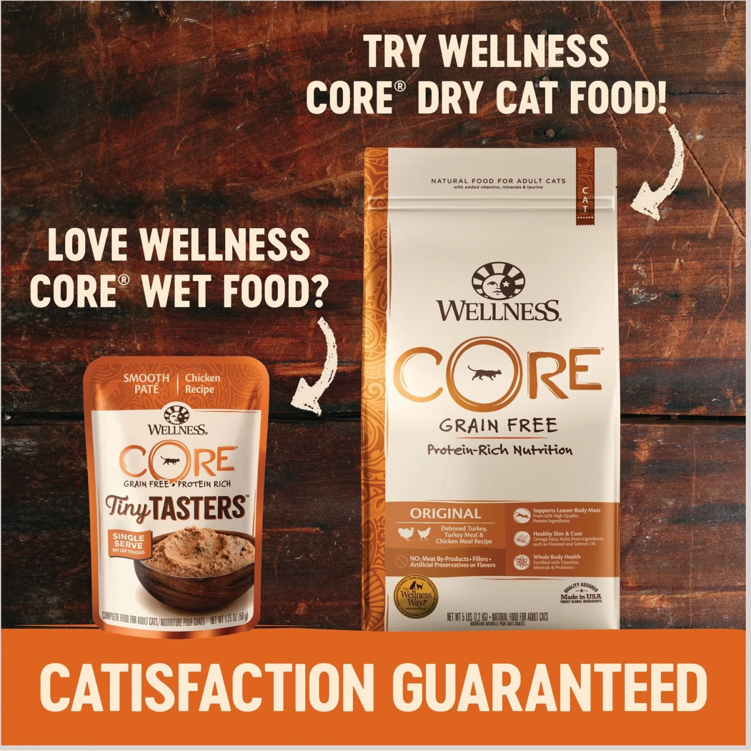 Wellness CORE Tiny Tasters Tuna & Salmon Pate Grain-Free Cat Food Pouches 8 Wellness CORE Tiny Tasters Tuna & Salmon Pate Grain-Free Cat Food Pouches - Image 6