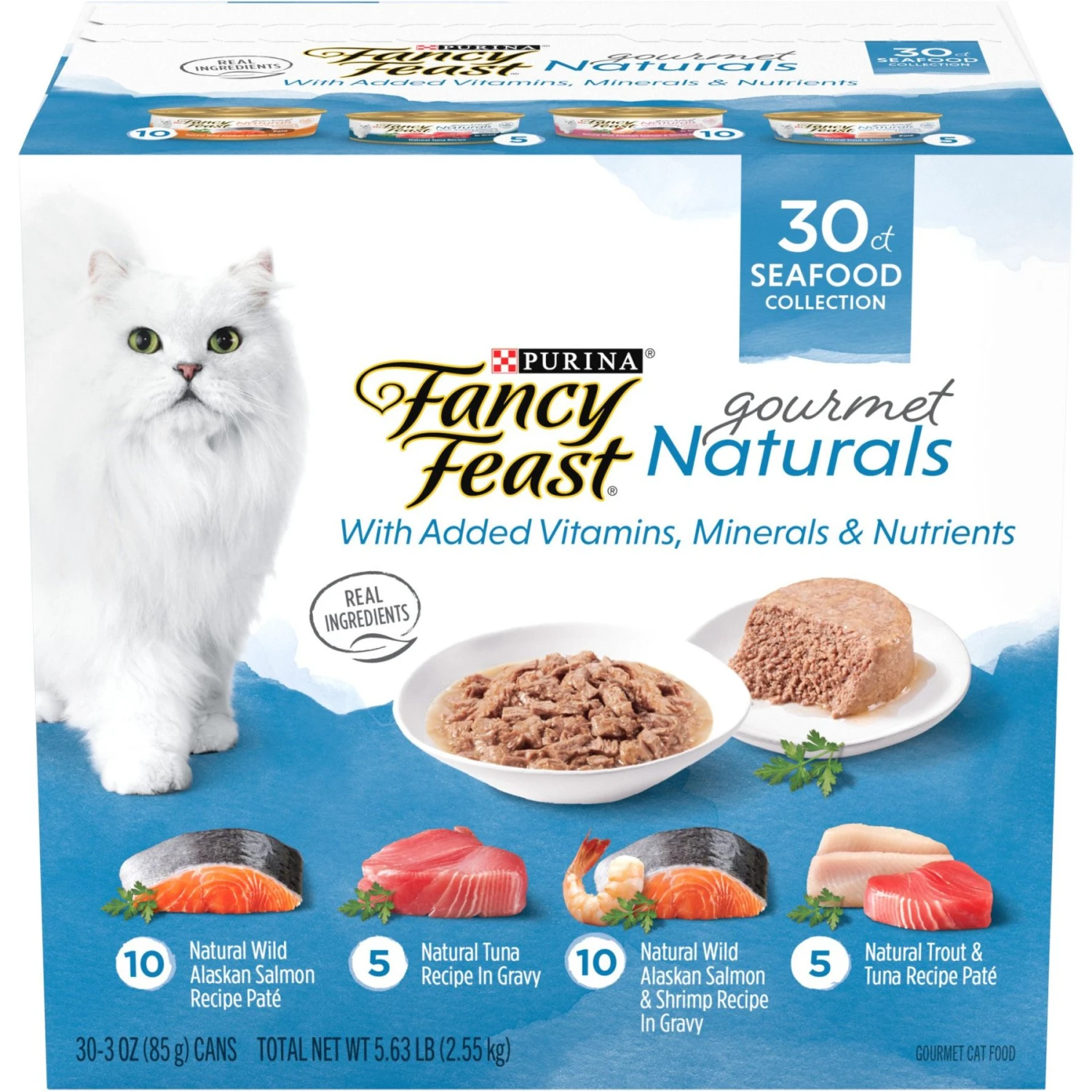 Fancy Feast Gourmet Naturals Seafood Variety Pack Canned Cat Food 3 Fancy Feast Gourmet Naturals Seafood Variety Pack Canned Cat Food