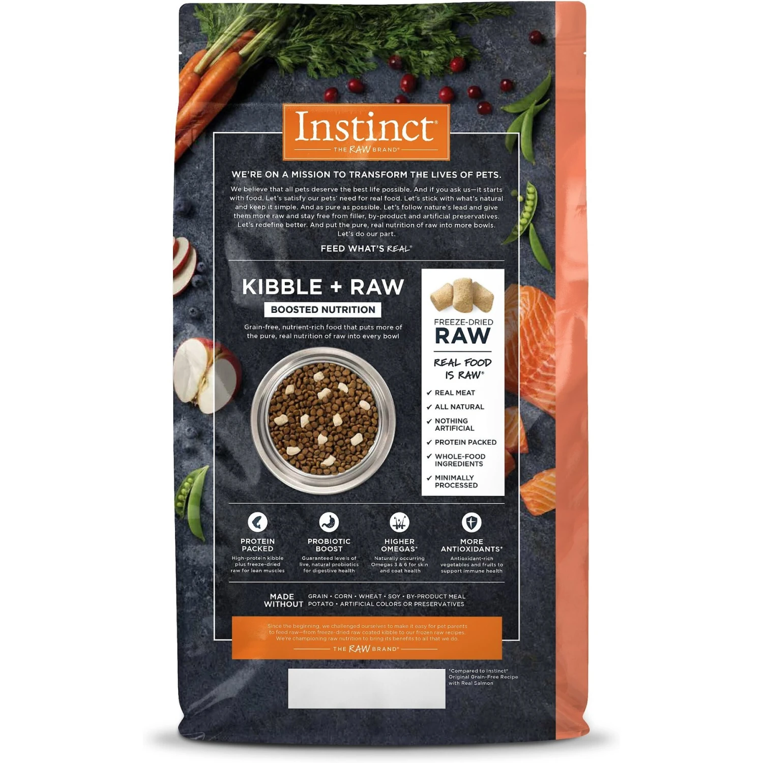 Instinct Raw Boost Grain-Free Recipe With Real Salmon & Freeze-Dried Raw Coated Pieces Dry Cat Food 4 Instinct Raw Boost Grain-Free Recipe With Real Salmon & Freeze-Dried Raw Coated Pieces Dry Cat Food - Image 2