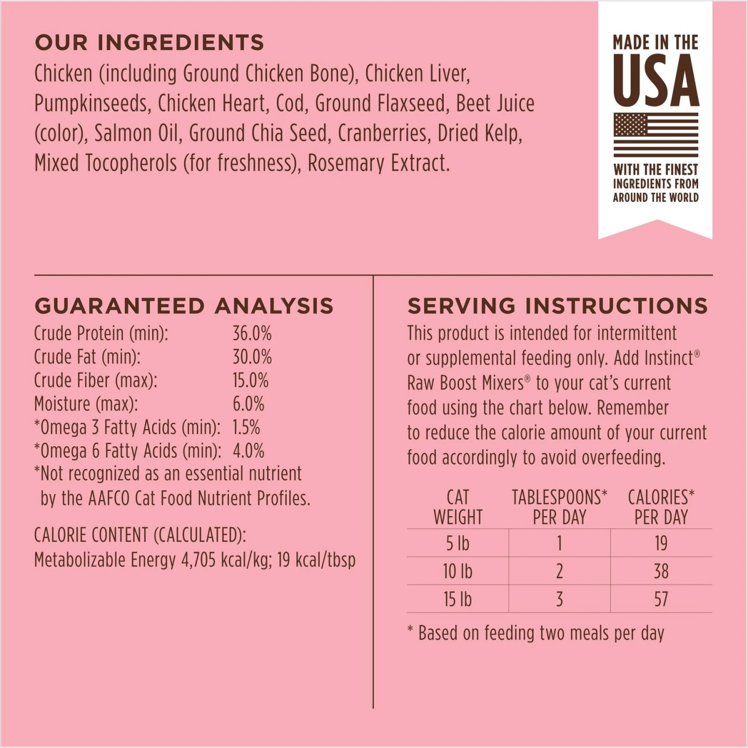 Instinct Freeze-Dried Raw Boost Mixers Grain-Free Skin & Coat Health Recipe Cat Food Topper 9 Instinct Freeze-Dried Raw Boost Mixers Grain-Free Skin & Coat Health Recipe Cat Food Topper - Image 7
