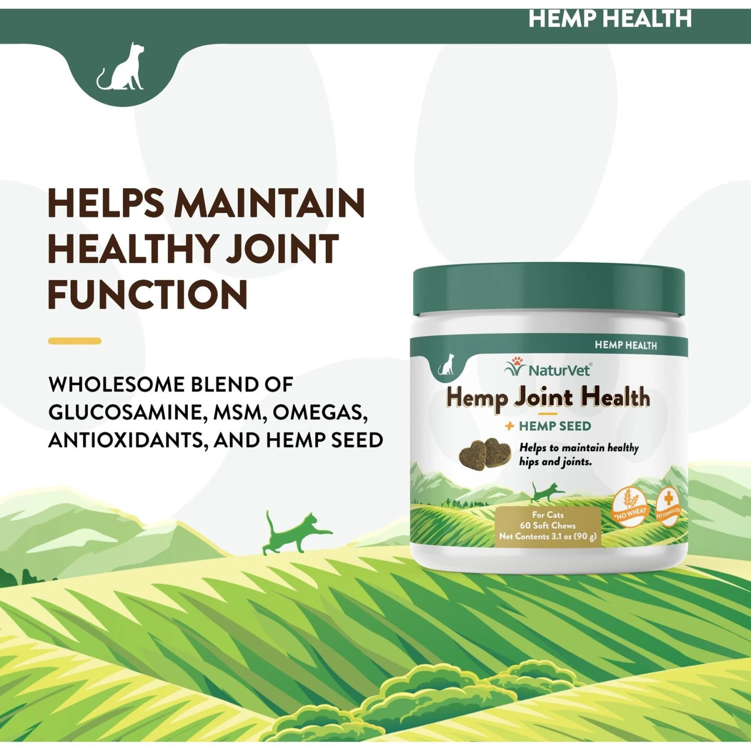 NaturVet Hemp Soft Chews Joint Supplement For Cats 5 NaturVet Hemp Soft Chews Joint Supplement For Cats - Image 3