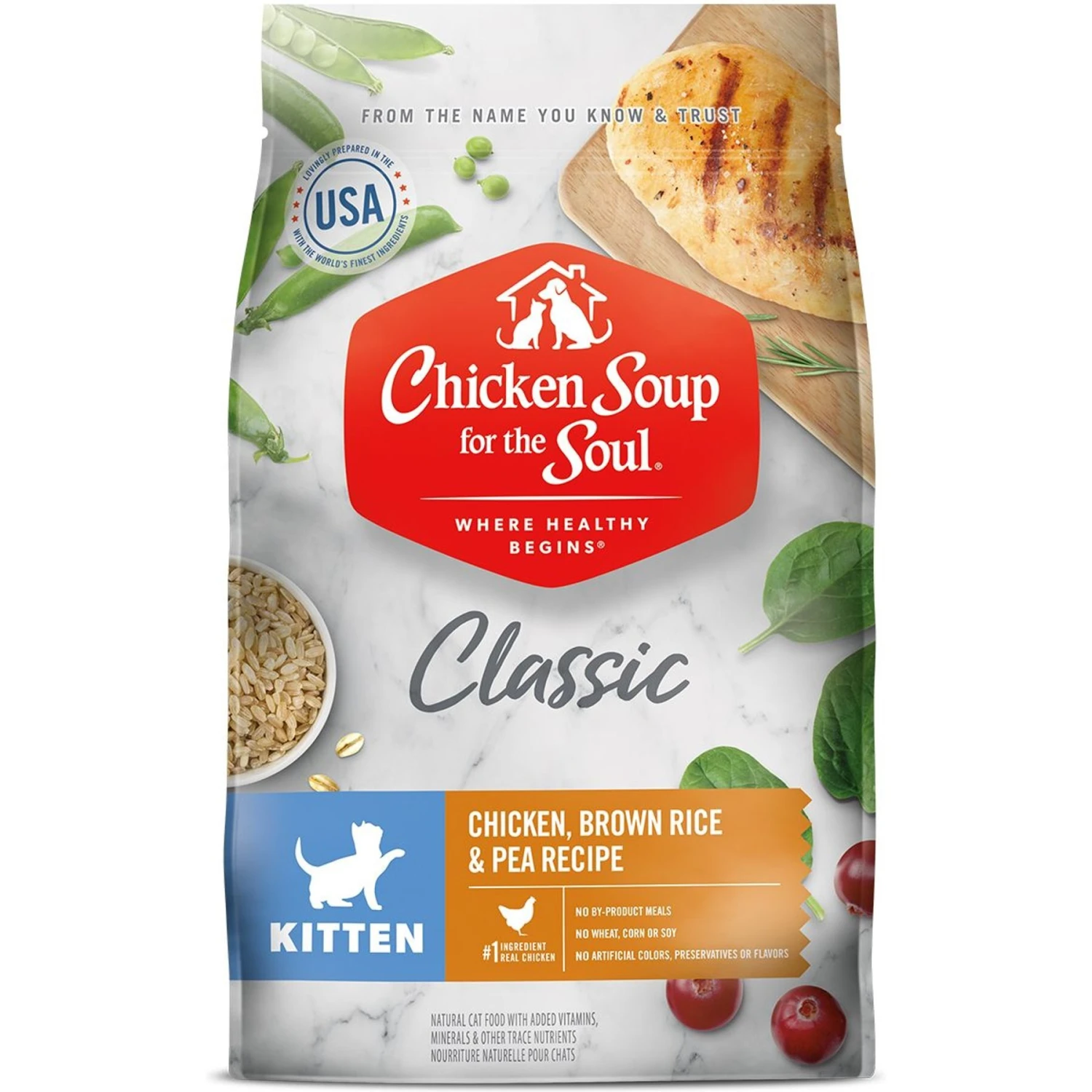 Chicken Soup For The Soul Kitten Chicken, Brown Rice & Pea Recipe Dry Cat Food 3 Chicken Soup For The Soul Kitten Chicken, Brown Rice & Pea Recipe Dry Cat Food