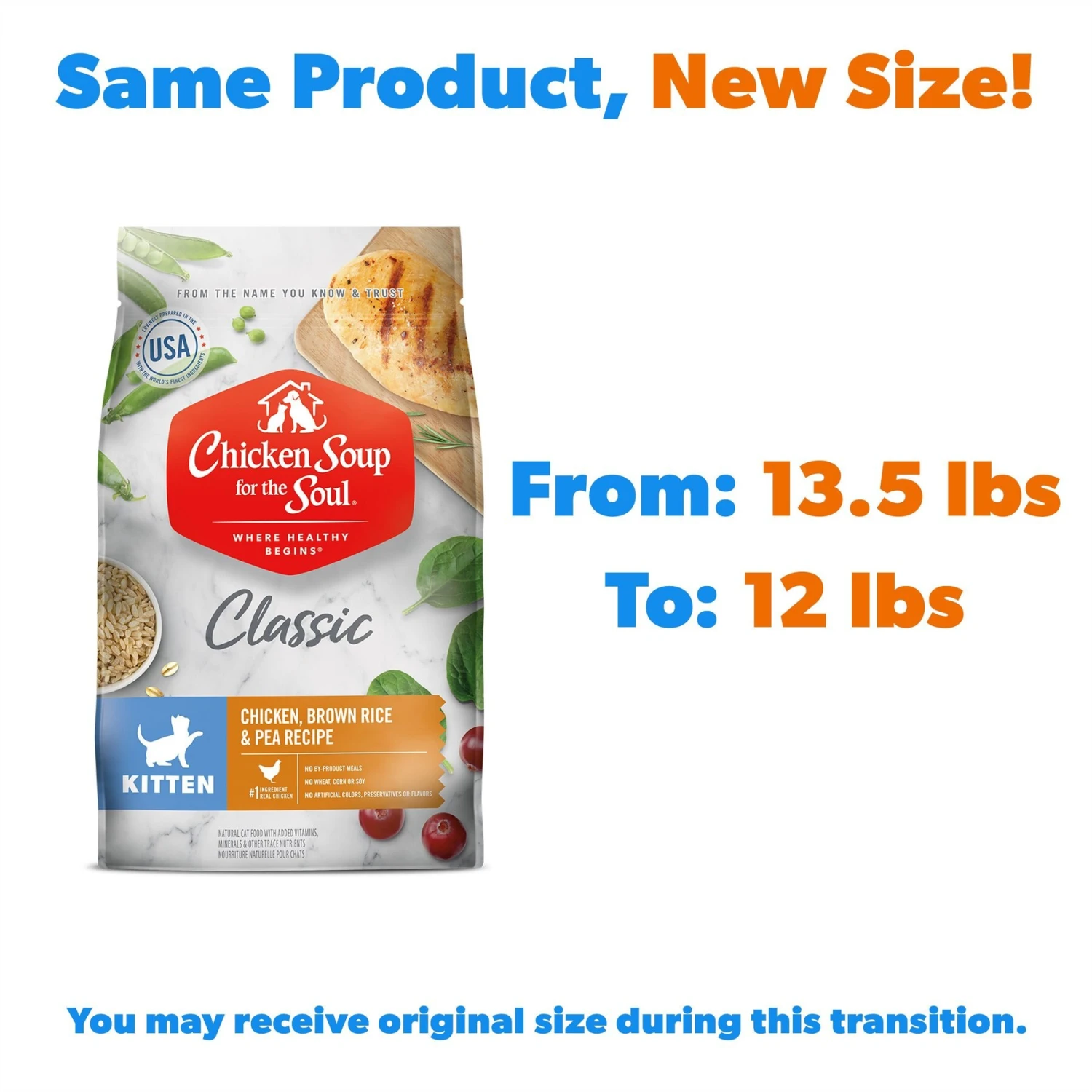 Chicken Soup For The Soul Kitten Chicken, Brown Rice & Pea Recipe Dry Cat Food 4 Chicken Soup For The Soul Kitten Chicken, Brown Rice & Pea Recipe Dry Cat Food - Image 2