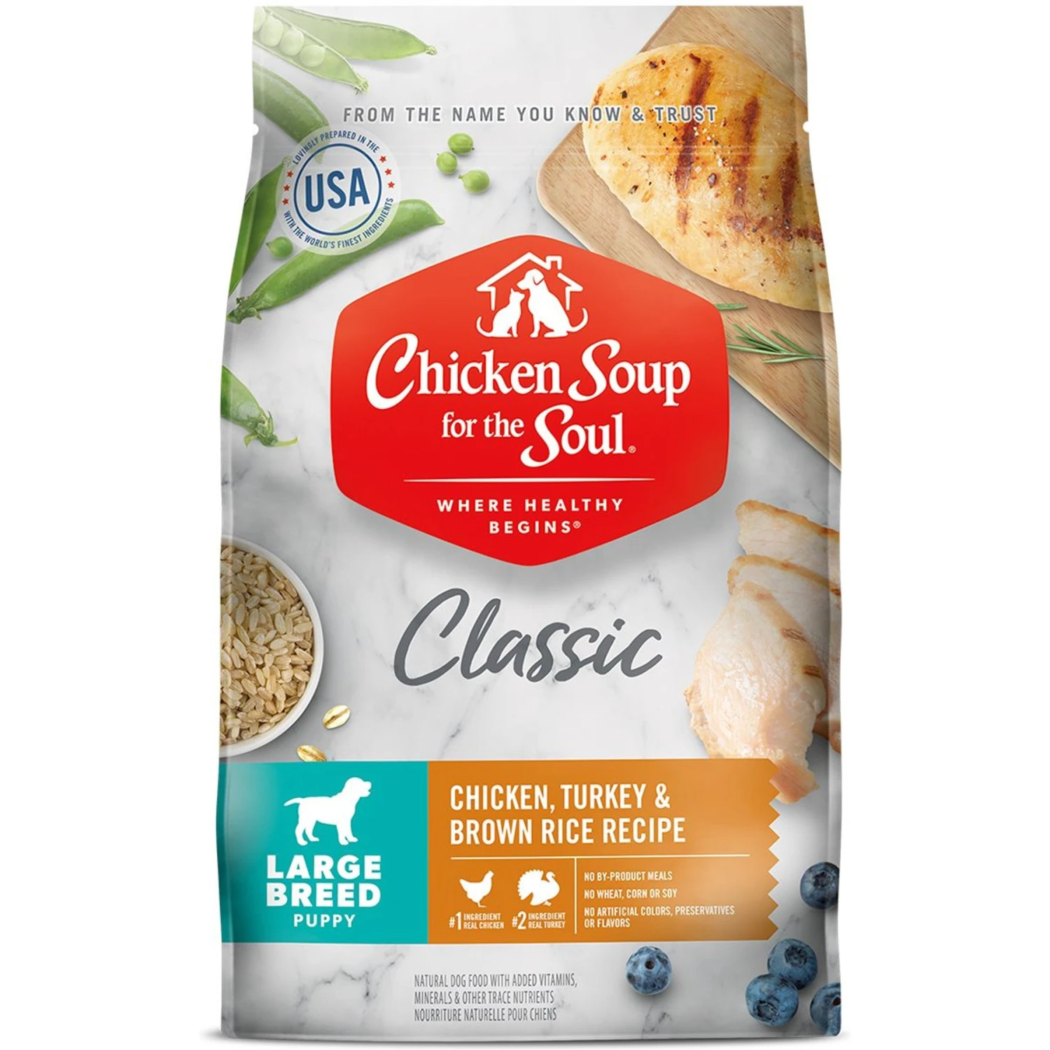 Chicken Soup For The Soul Large Breed Puppy Chicken, Turkey & Brown Rice Recipe Dry Dog Food 3 Chicken Soup For The Soul Large Breed Puppy Chicken, Turkey & Brown Rice Recipe Dry Dog Food