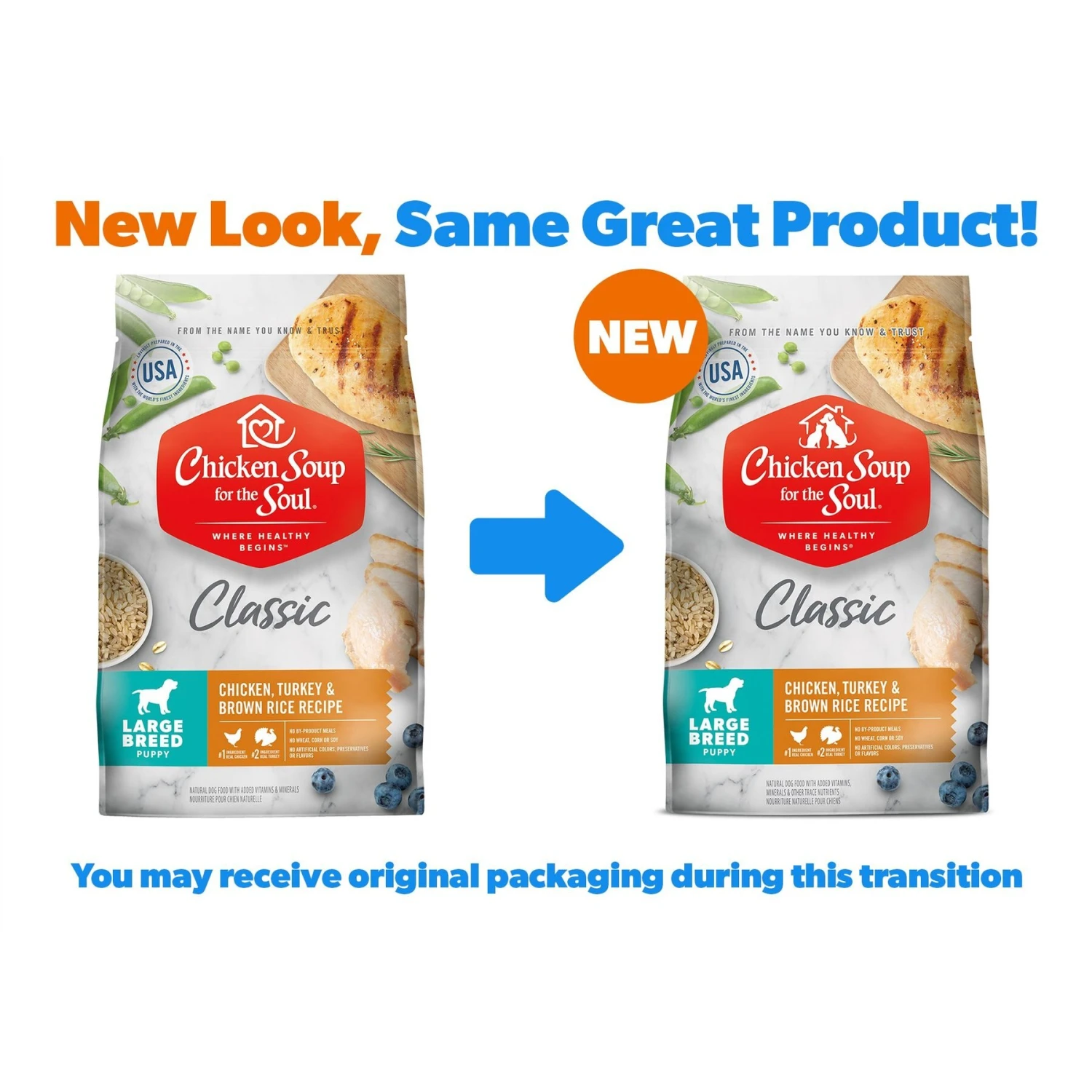 Chicken Soup For The Soul Large Breed Puppy Chicken, Turkey & Brown Rice Recipe Dry Dog Food 4 Chicken Soup For The Soul Large Breed Puppy Chicken, Turkey & Brown Rice Recipe Dry Dog Food - Image 2