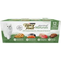 Fancy Feast Gourmet Naturals Pate Variety Pack Canned Cat Food, 3-oz, Case Of 12