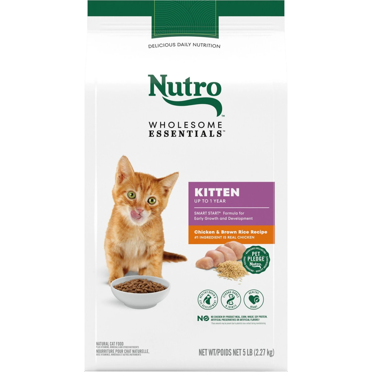 Nutro Wholesome Essentials Chicken & Brown Rice Recipe Kitten Dry Cat Food 3 Nutro Wholesome Essentials Chicken & Brown Rice Recipe Kitten Dry Cat Food