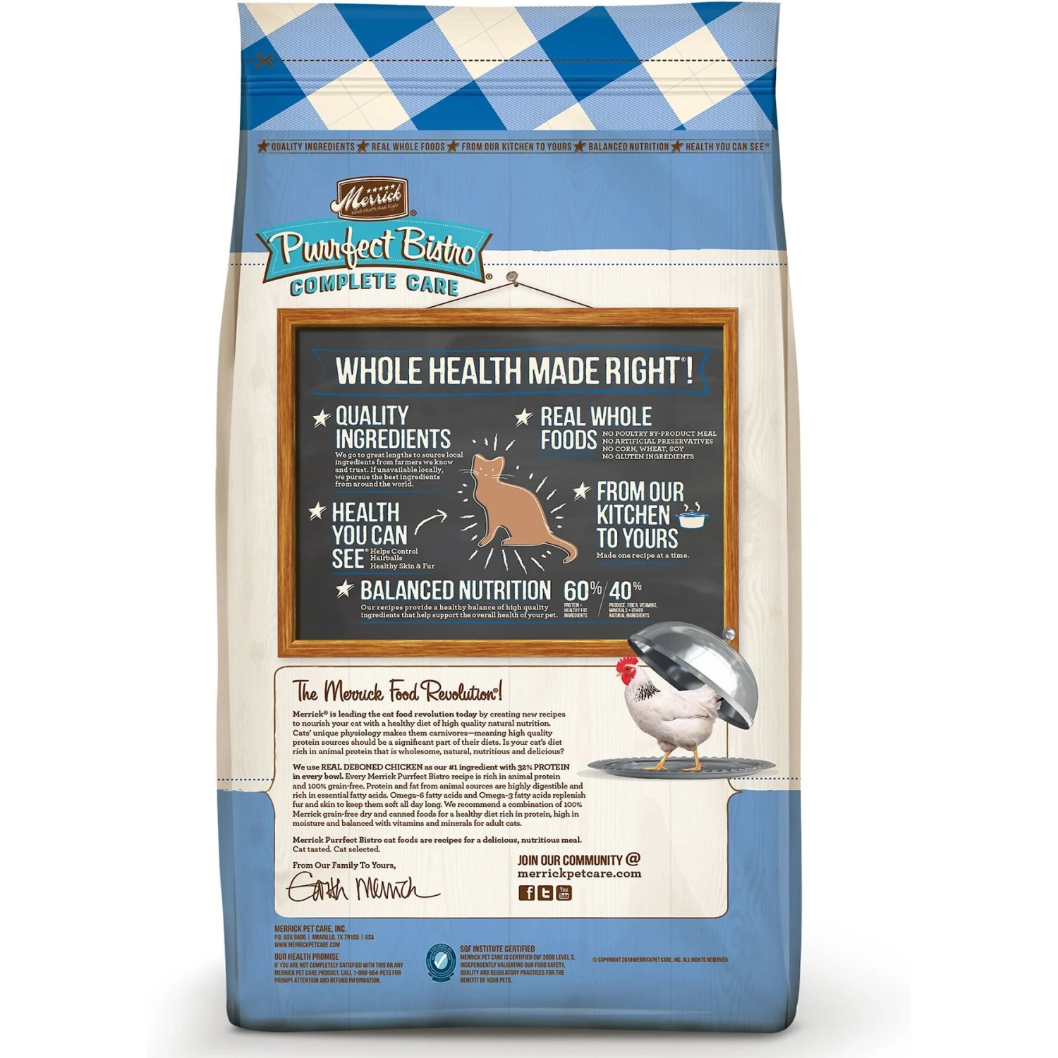 Merrick Purrfect Bistro Complete Care Grain-Free Hairball Control Chicken & Sweet Potato Recipe Dry Cat Food 4 Merrick Purrfect Bistro Complete Care Grain-Free Hairball Control Chicken & Sweet Potato Recipe Dry Cat Food - Image 2