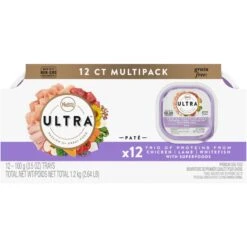 Nutro Ultra Trio Of Proteins Adult Grain-Free Chicken, Lamb, Whitefish Pate Wet Dog Food Trays