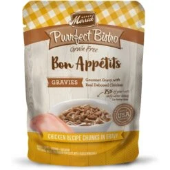 Merrick Purrfect Bistro Bon Appetits Grain-Free Chicken Recipe Chunks In Gravy Adult Cat Food Pouches