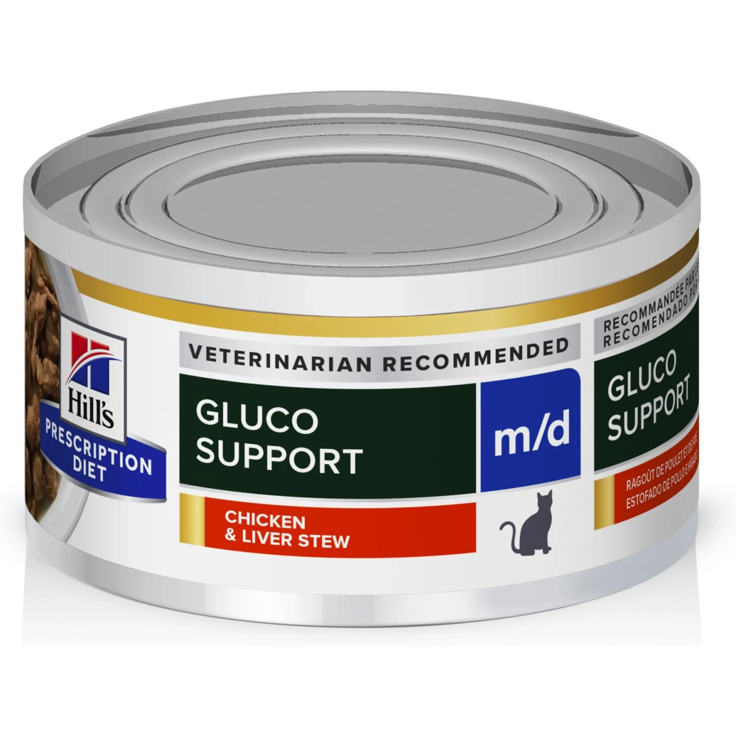 Hill's Prescription Diet M/d GlucoSupport Chicken & Liver Stew Canned Cat Food 3 Hill's Prescription Diet M/d GlucoSupport Chicken & Liver Stew Canned Cat Food