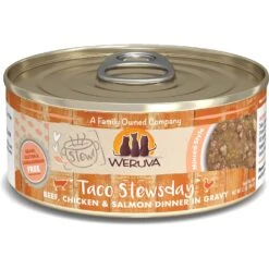 Weruva Classic Cat Taco Stewsday Beef, Chicken & Salmon In Gravy Canned Cat Food
