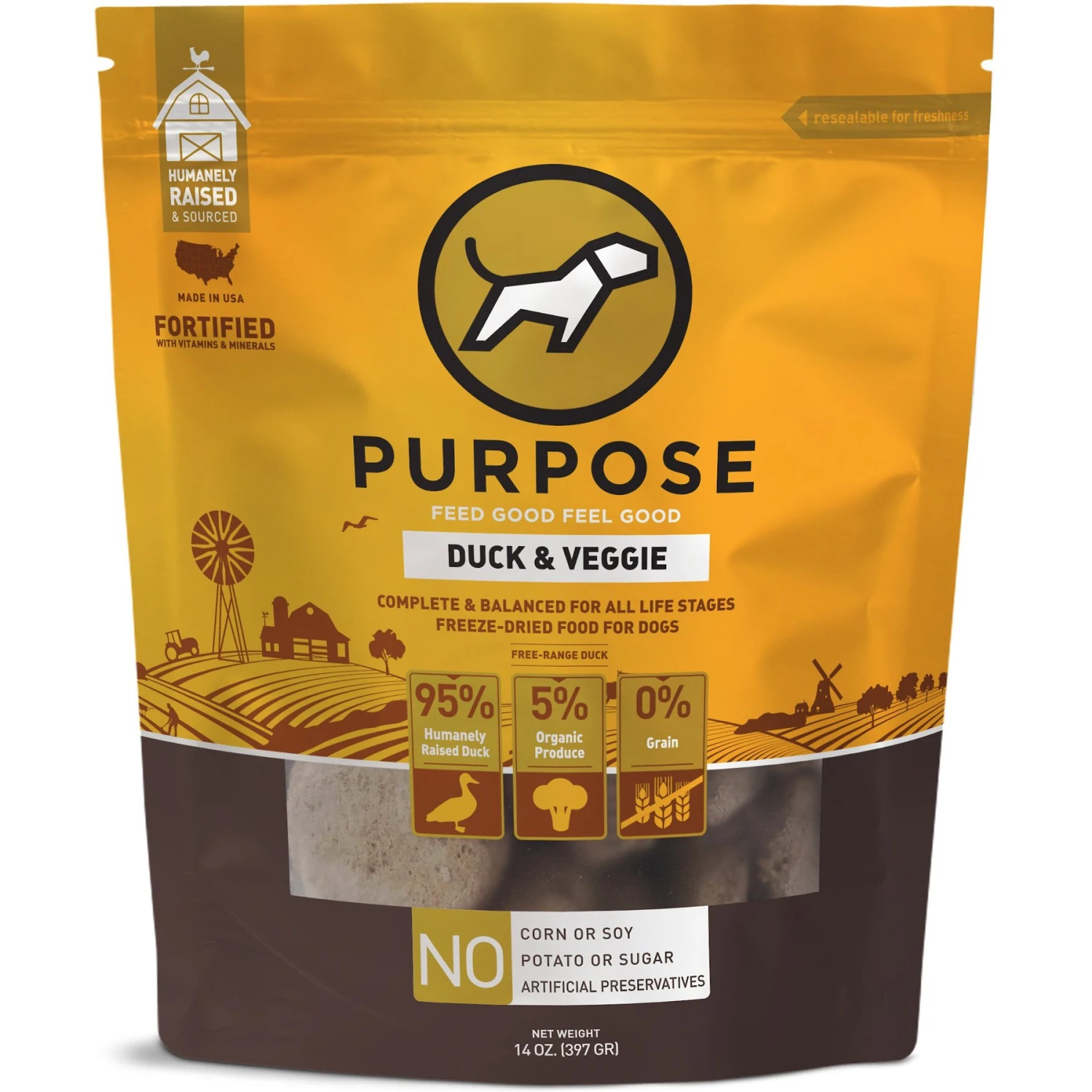 Purpose Duck & Veggie Grain-Free Freeze-Dried Dog Food 3 Purpose Duck & Veggie Grain-Free Freeze-Dried Dog Food