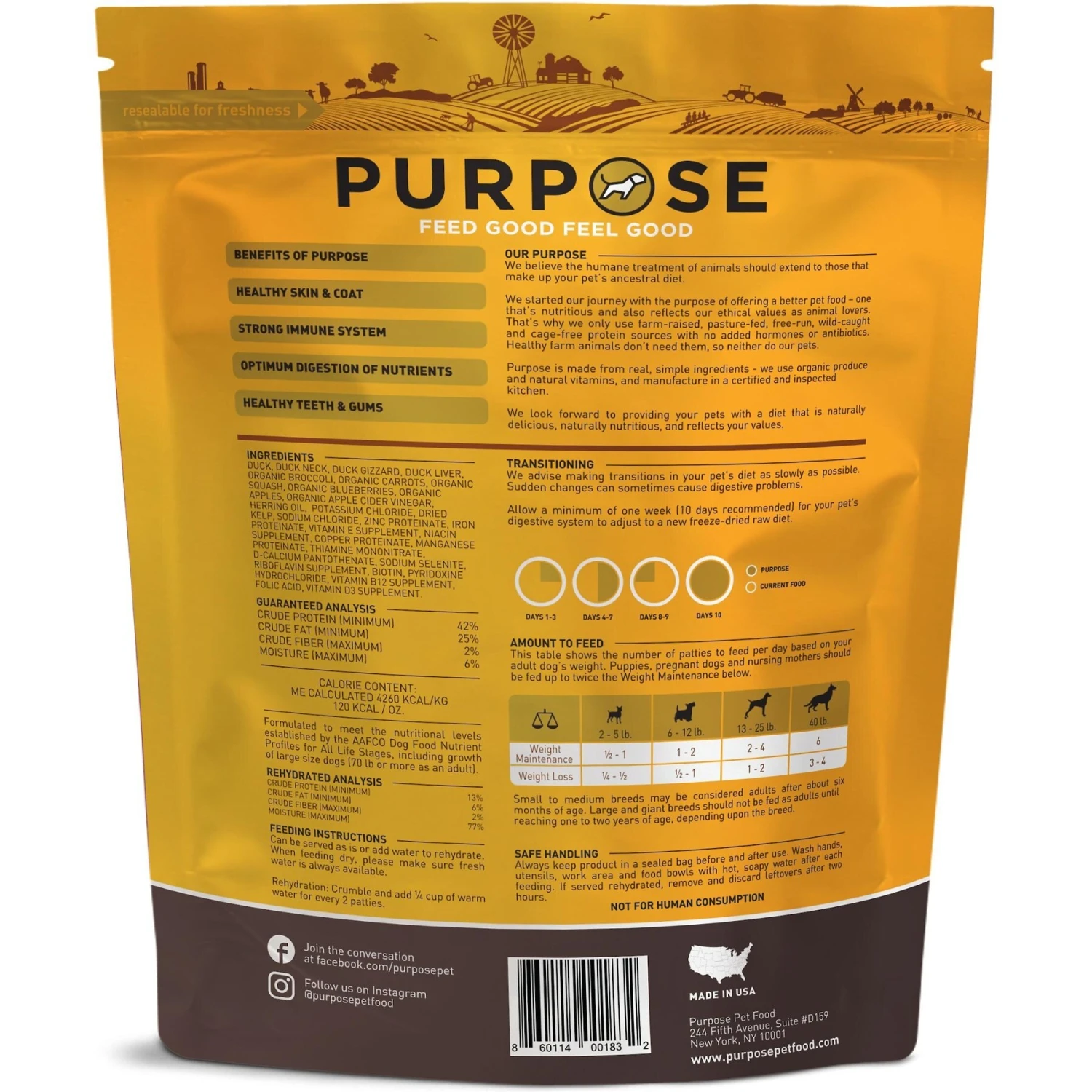 Purpose Duck & Veggie Grain-Free Freeze-Dried Dog Food 4 Purpose Duck & Veggie Grain-Free Freeze-Dried Dog Food - Image 2