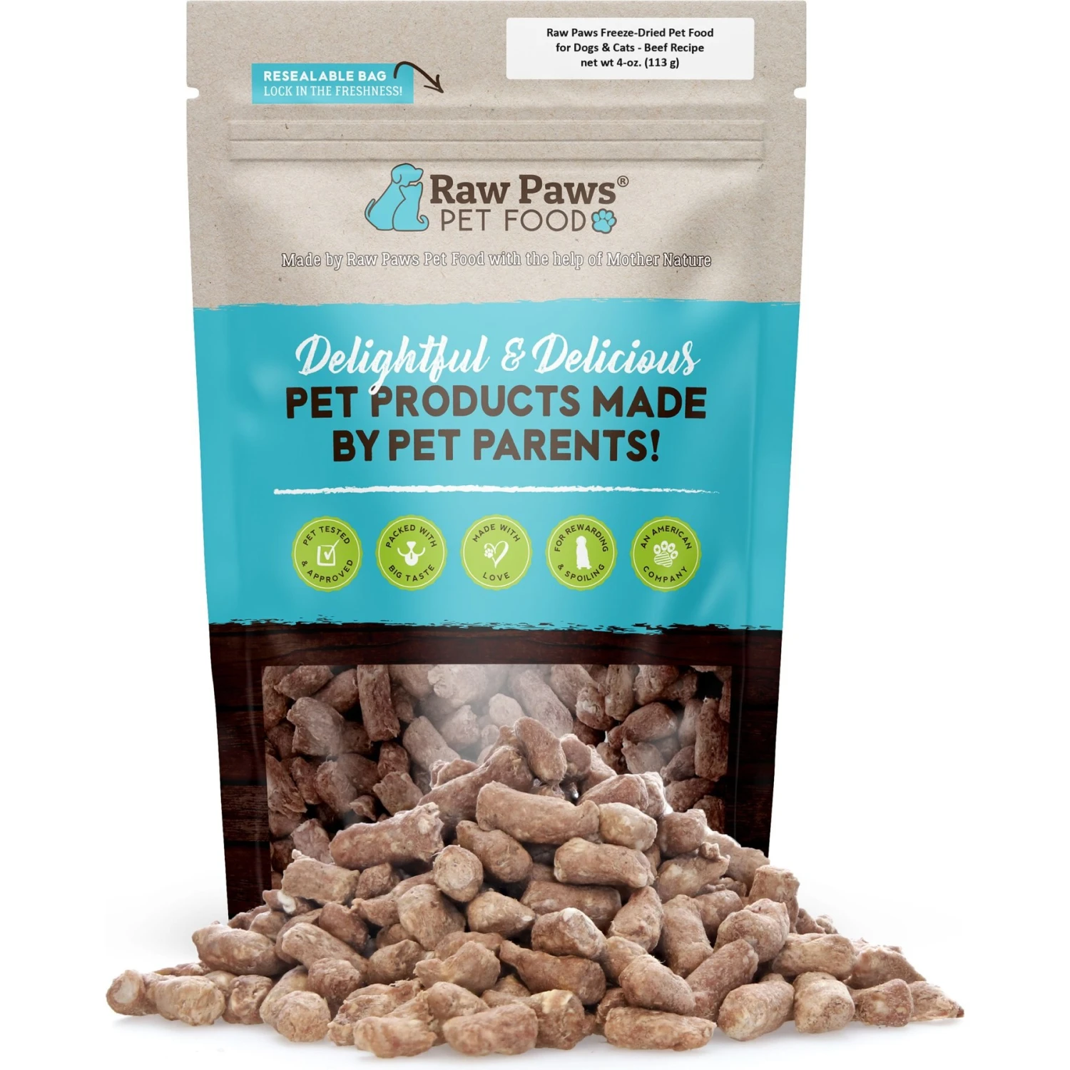 Raw Paws All Natural Freeze-Dried Grass-Fed Beef Recipe Dog & Cat Treats 3 Raw Paws All Natural Freeze-Dried Grass-Fed Beef Recipe Dog & Cat Treats
