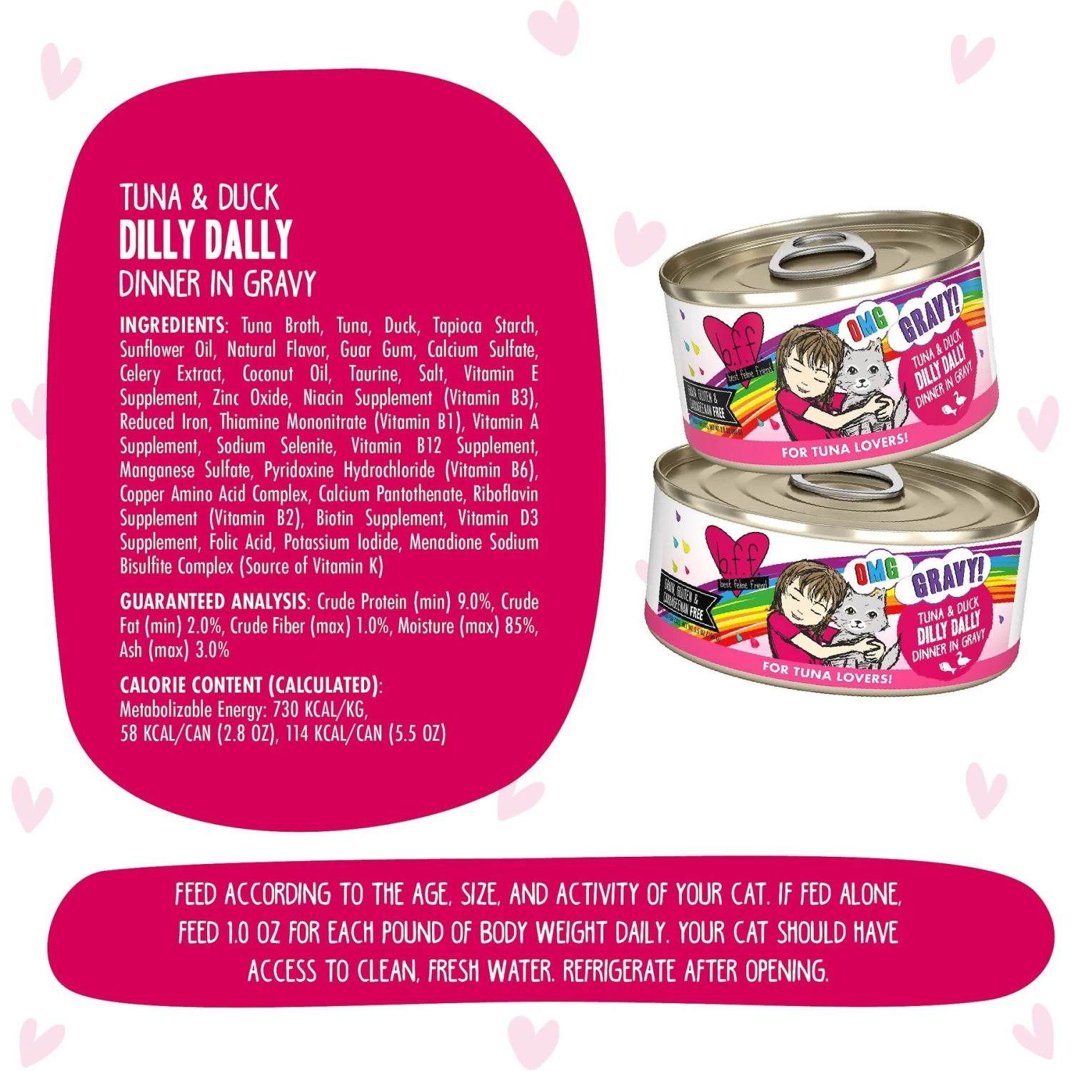 BFF OMG Dilly Dally! Tuna & Duck Flavor Wet Canned Cat Food 9 BFF OMG Dilly Dally! Tuna & Duck Flavor Wet Canned Cat Food - Image 7