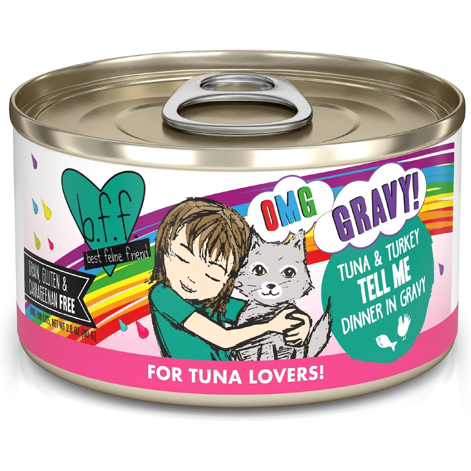 BFF OMG Tell Me! Tuna & Turkey Flavor Wet Canned Cat Food 3 BFF OMG Tell Me! Tuna & Turkey Flavor Wet Canned Cat Food