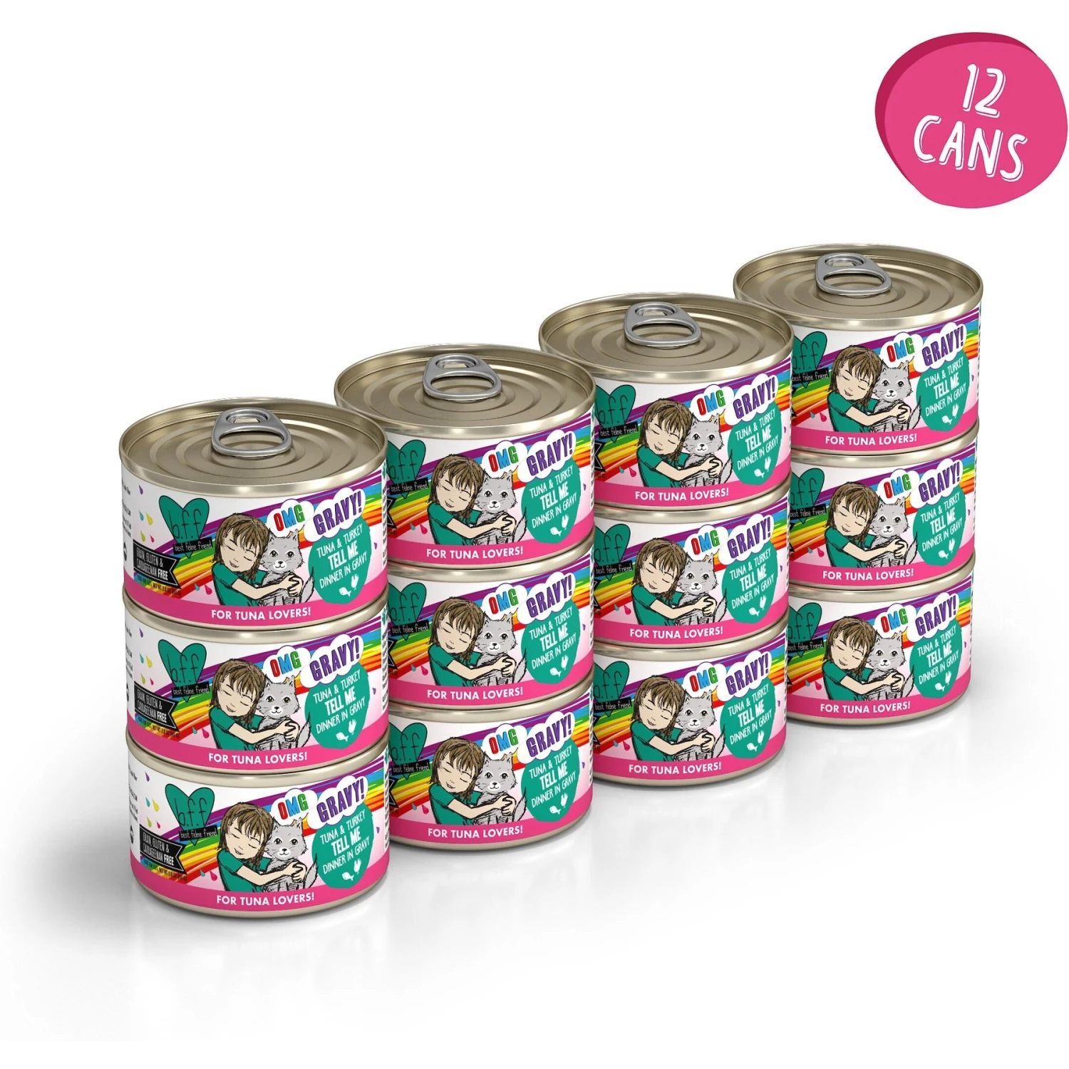 BFF OMG Tell Me! Tuna & Turkey Flavor Wet Canned Cat Food 4 BFF OMG Tell Me! Tuna & Turkey Flavor Wet Canned Cat Food - Image 2
