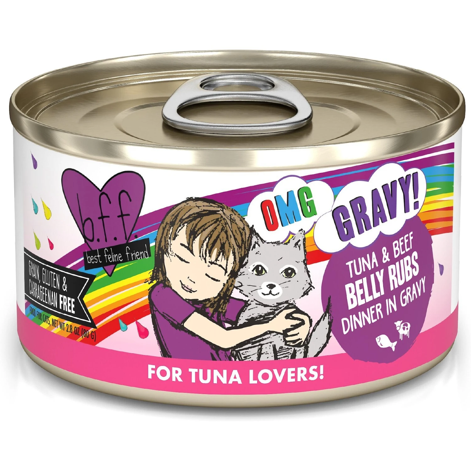 BFF OMG Belly Rubs! Tuna & Beef Wet Canned Cat Food 3 BFF OMG Belly Rubs! Tuna & Beef Wet Canned Cat Food