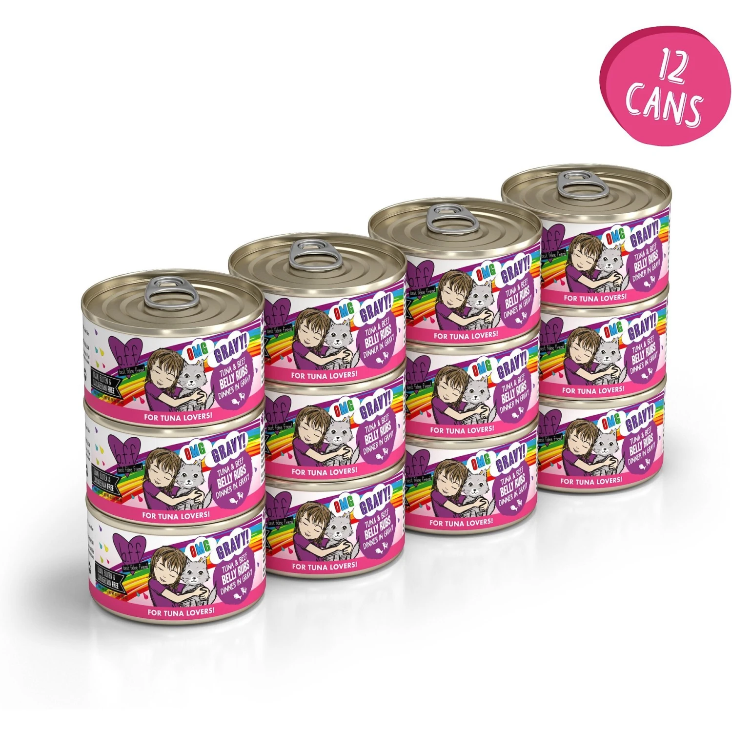 BFF OMG Belly Rubs! Tuna & Beef Wet Canned Cat Food 4 BFF OMG Belly Rubs! Tuna & Beef Wet Canned Cat Food - Image 2