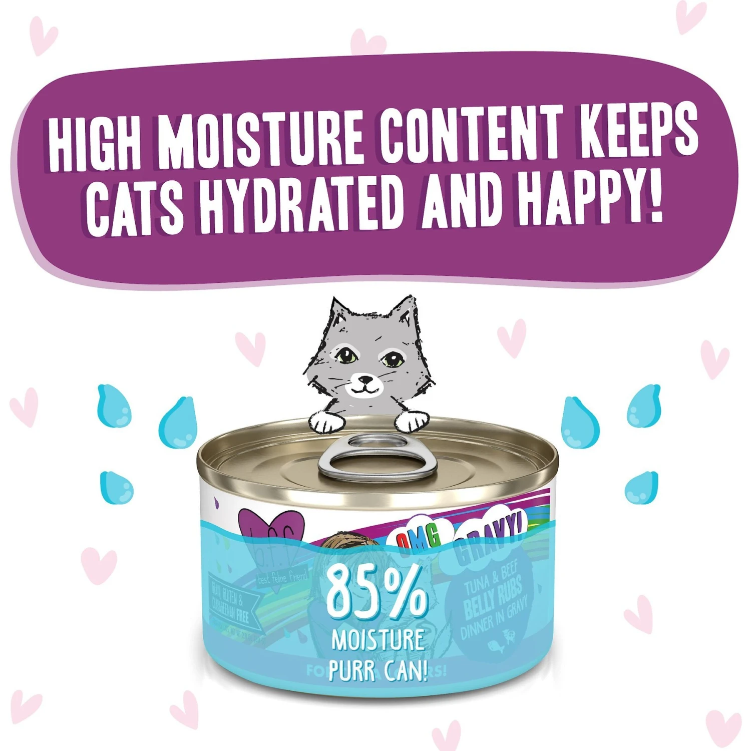 BFF OMG Belly Rubs! Tuna & Beef Wet Canned Cat Food 6 BFF OMG Belly Rubs! Tuna & Beef Wet Canned Cat Food - Image 4