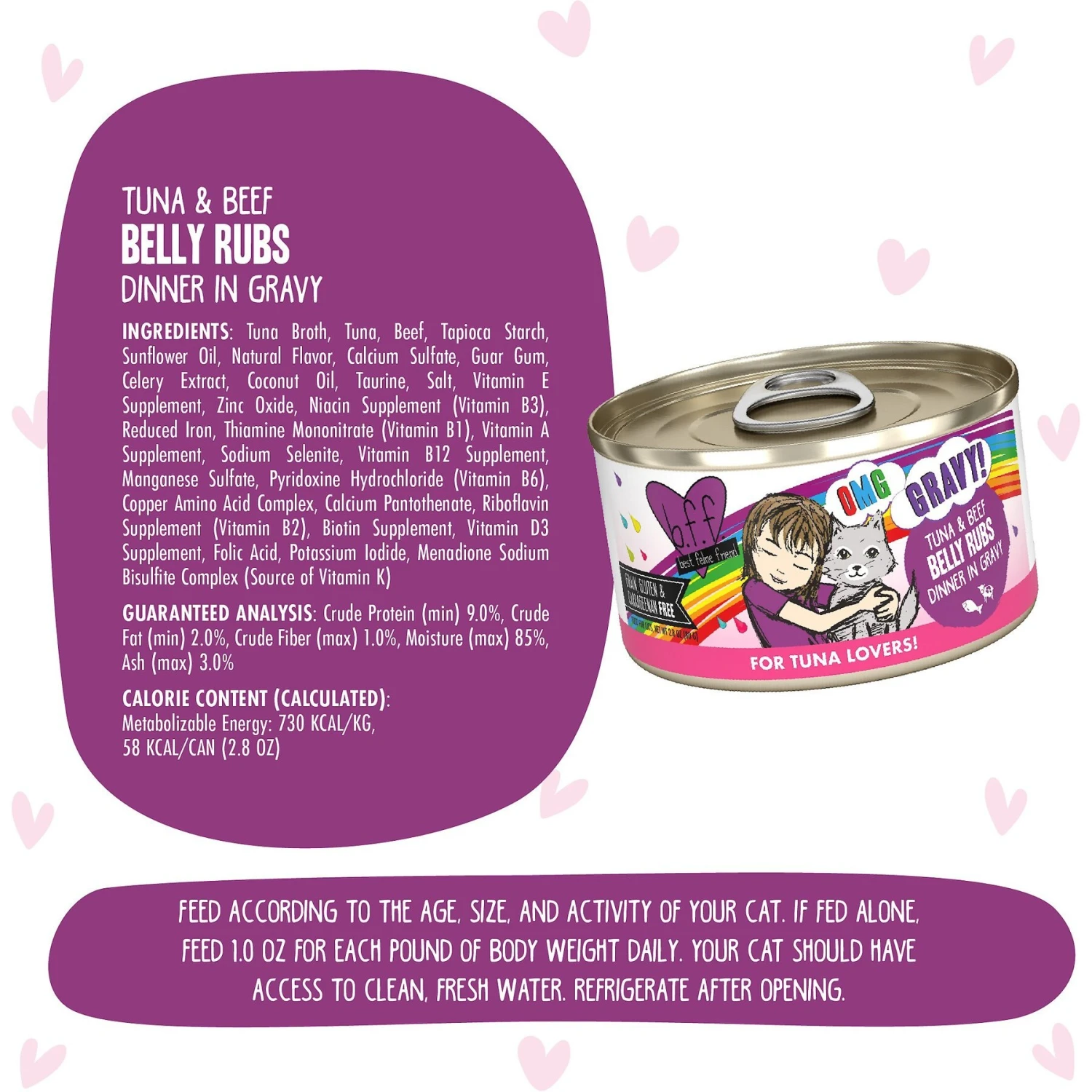 BFF OMG Belly Rubs! Tuna & Beef Wet Canned Cat Food 9 BFF OMG Belly Rubs! Tuna & Beef Wet Canned Cat Food - Image 7